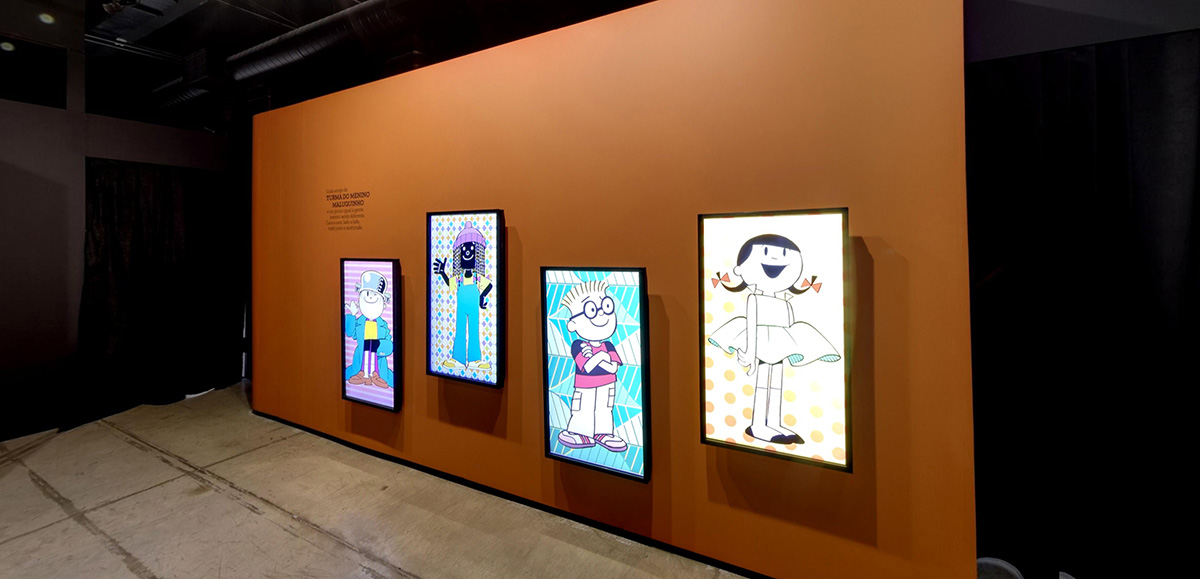 Imagem da exposição Mundo Zira - Turma do Menino Maluquinho.