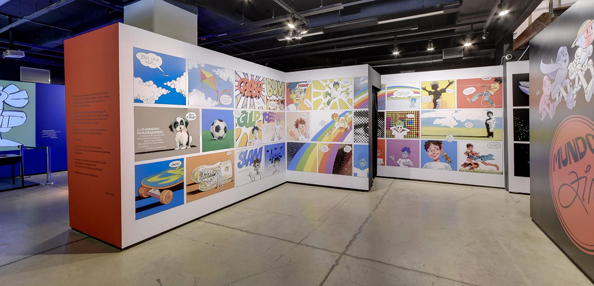 Imagem da exposição Mundo Zira - O Menino Quadradinho.