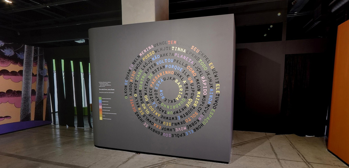 Imagem da exposição Mundo Zira - Espiral Livros.