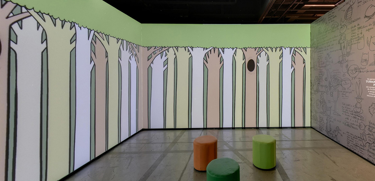 Imagem da exposição Mundo Zira - Turma do Pererê.